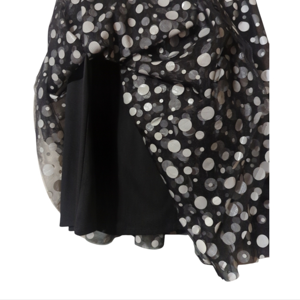 Lane Bryant Black & White Polka Dot Party Skirt with Tulle - Picture 4 of 8